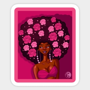 Rose afro Sticker